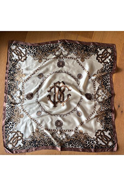 Toka dünyası İpeksi Desenli Lüx Bandana ve Fular