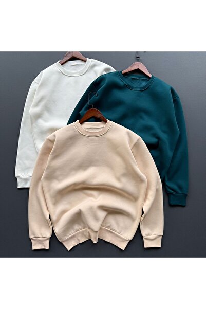 Beylerce ثلاث قطع من البلوزات ذات الرقبة المستديرة للجنسين