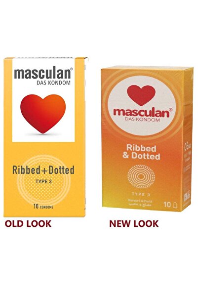 Masculan واقيات ذكرية مضلعة ومنقط النوع 3