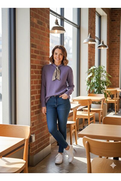 EFE TEXTİL Kıravatlı şık şardon tiftik kazak3