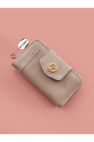 westbag Kadın Süet Çok Bölmeli Cüzdan Kutulu Hediyelik