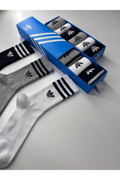 adidas Unisex black and white socks 6 pairs