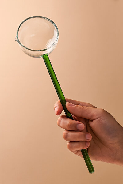 AENLINE HOME Cam Uzun Saplı Yağ ve Sos Dökücü – Şeffaf Yuvarlak Başlık, Yeşil...