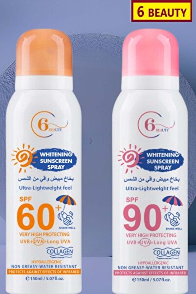 6 Beauty بخاخ واقي من الشمس بتأثير مبيض ورائحة بودرة الأطفال - 150