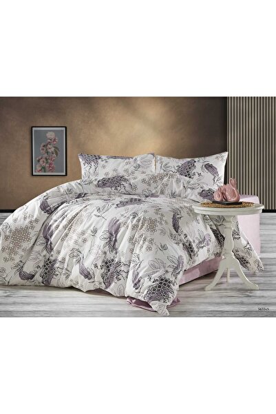 vionetta طقم غطاء لحاف مزدوج مع ملاءة مطاطية قطنية و4 وسائد