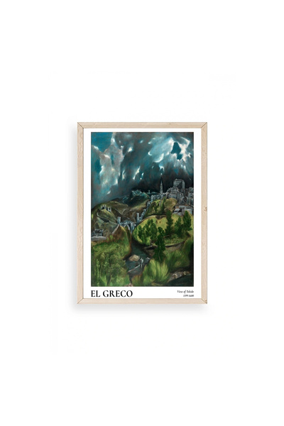 Pazarcan لوحة خشبية مؤطرة للفنان إل جريكو مقاس 50 × 70