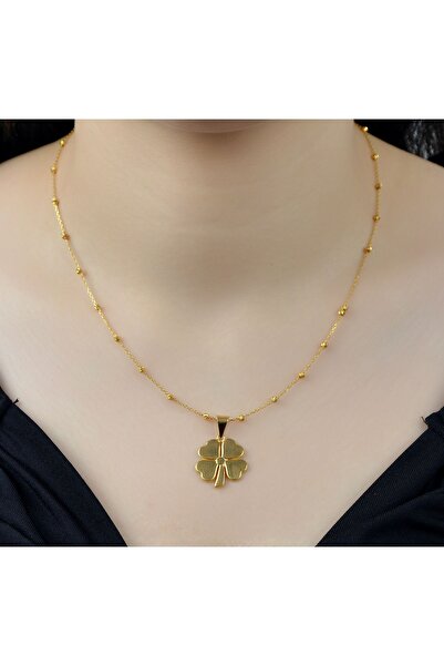 kuyumcu nurettin 7 Gr (Gram) Dorika Yonca Kolye 22 Ayar Altın