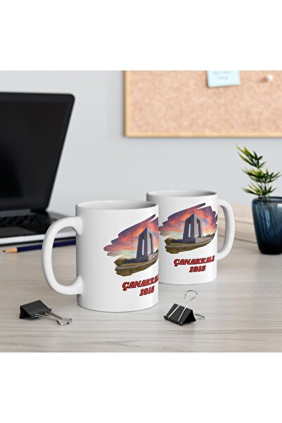 BASKIBAZAR Since 2020 Çanakkale Series -Çanakkale Patterned- Printed Mug -Product Is 1 (One) Piece