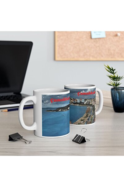 BASKIBAZAR Since 2020 Çanakkale Series -Çanakkale Panoramic- Printed Mug - Product Is 1 (One) Piece
