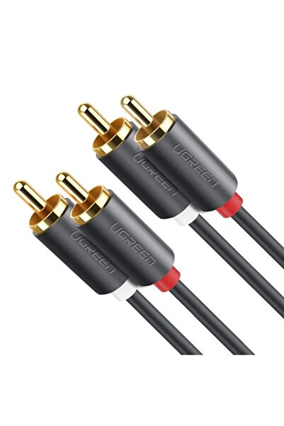 Ugreen AV104 Аудио кабел, 2 x RCA към 2 x RCA, 3м, Черен