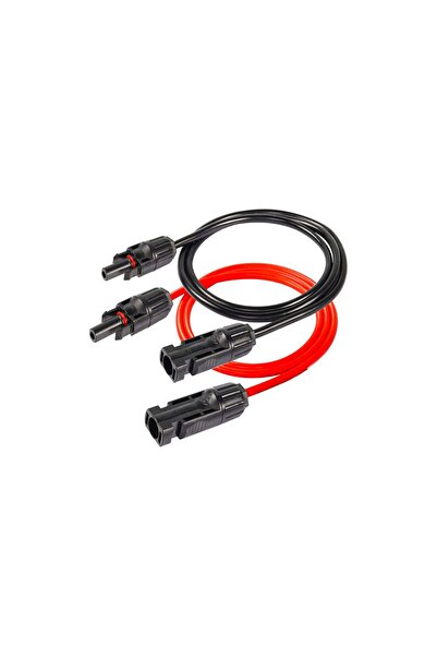 OEM Photovoltaic panel cable set 6mm, black and red, connectors, 5 m black an...
