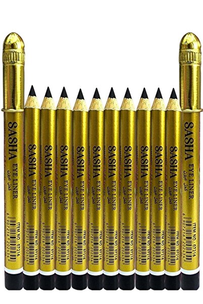 SASHA Elfa Small Black Kohl Pencil, Old Kohl, 12 Pieces