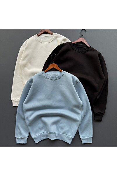 Beylerce ثلاث قطع من البلوزات ذات الرقبة المستديرة للجنسين