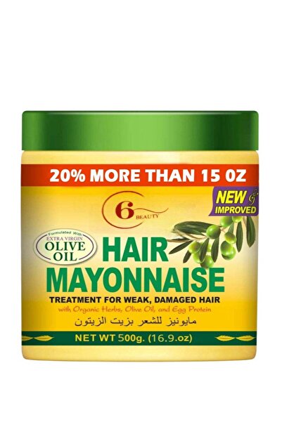 6 Beauty علاج مايونيز الشعر العضوي للشعر التالف | ٥٠٠ غرام - يُصل
