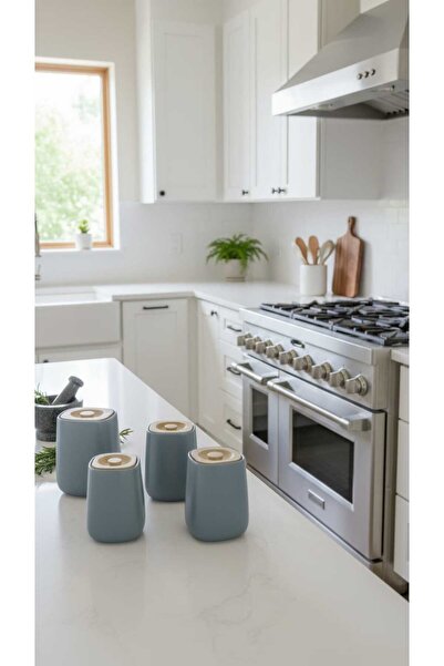 Generic A set of luxurious ceramic storage containers with a sleek and modern design – a touch of beauty and perfect organization for the kitchen.