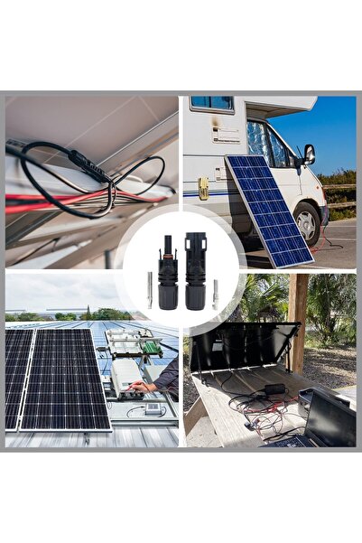 OEM Set of 15 MC4 connectors, for photovoltaic solar panels and inverters, female/male, waterproof