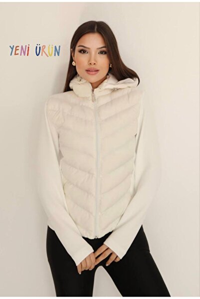 EDAYBUTİK Zra Model Hooded Slim Fit Windproof Zippered Women's Coat