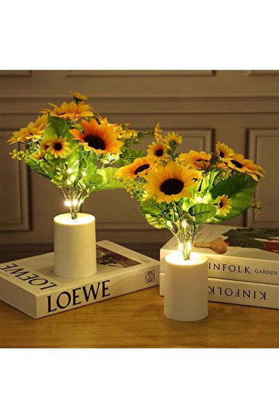 Genel Markalar Ayçiçeği Dekoratif Led Işıklı Lamba, 30x8