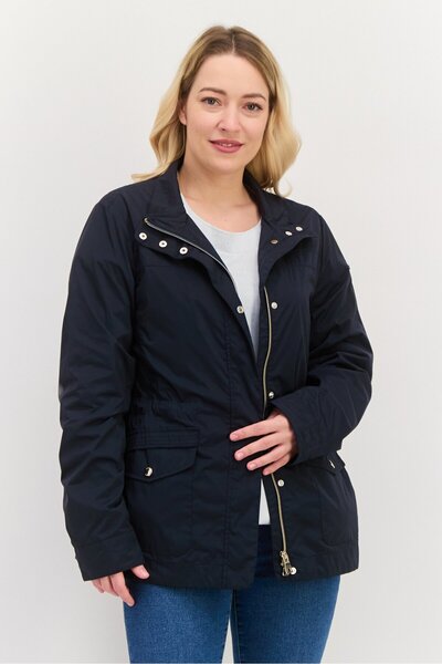 Geox Women Plain Windbreaker Jacket, Navy
