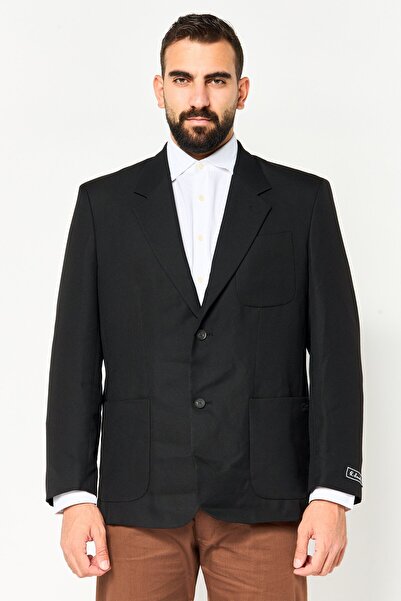 Lacoste Men Regular Fit Solid Casual Blazer, Black