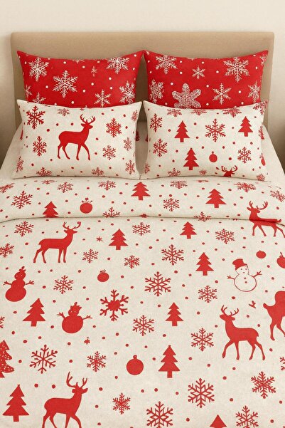 Alpateks Home طقم غطاء لحاف من القطن بنسبة 100% (مع مطاط) من Red Deer Landsca...