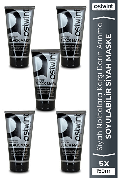 Ostwint Siyah Soyulabilir Maske 150 ml 5 Adet