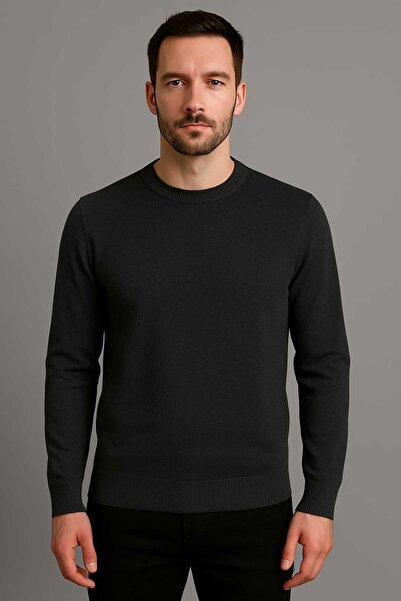 ANATOLIATEKSTILE Men's Sweater Plus Sizes – Thin Knit, Casual & Elegant – Burgundy