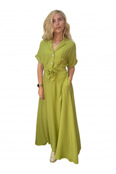 OEMN Rochie dama camasa lunga cu cordon - Sophie - Negru