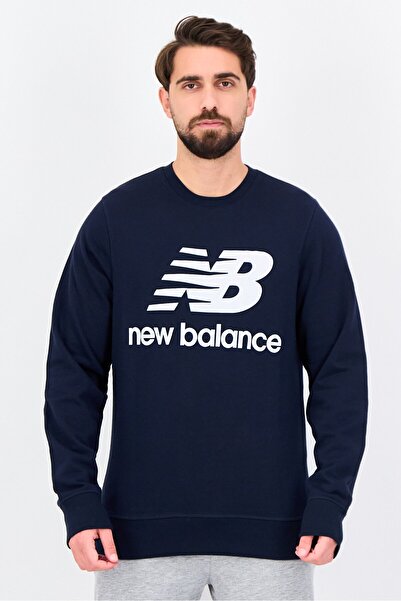 New Balance Men Sportswear Fit Long Sleeve Outdoor Sweatshirts, Navy