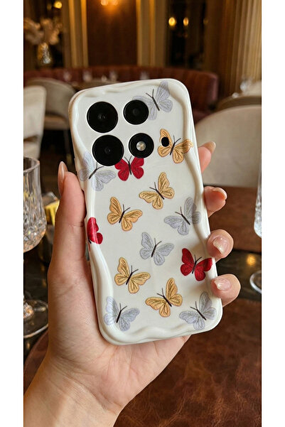 TechTrove İnfinix Note 40 ve Note 40 Pro Uyumlu Renkli Kelebek Desenli Dalgal...