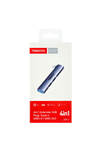 TRANYOO 4 in 1 expansion HUB with Type-C connector HB8-C