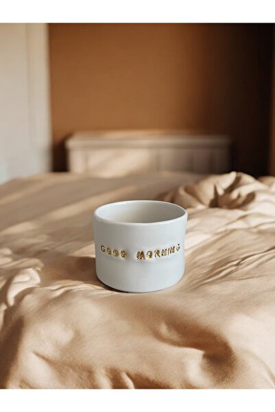 terraco ceramic Good Morning Written Gold Detailed Ceramic Mug