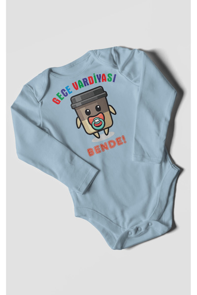 MorivoKids Night Shift Is Mine Printed Baby Bodysuits – Snap Fastener Bodysui...