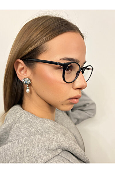 LYRA OFFİCİAL Evil Eye Beaded Eye Figured Pearl Earrings