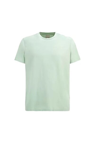 Guess Men's T-shirt, GUESS, Light green, Cotton, XL