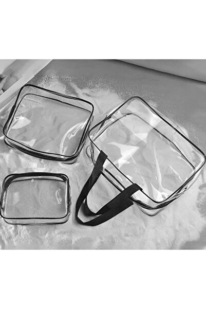 Avex Set 3 organizatoare de cosmetice, transparente, ideale pentru calatorii