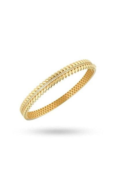 Goldium Jewellery 14 Ayar Altın Başak Kelepçe Bilezik