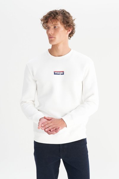 WRANGLER Pamuklu Regular Fit Normal Kesim Bisiklet Yaka Logo Detaylı Sweatshirt