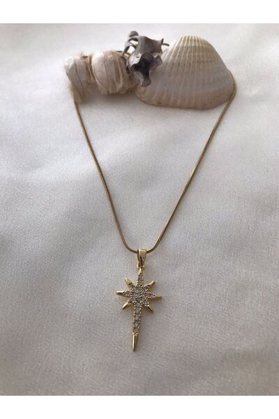 Alışveriş Kasabası قلادة من الفولاذ بتفاصيل نجمة القطب