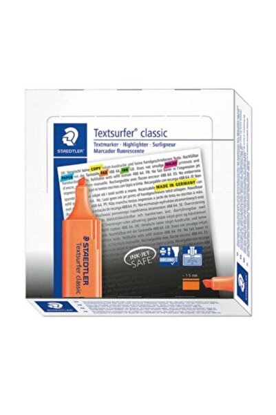 Staedtler مجموعة أقلام التظليل الكلاسيكية من تيكست سيرفر - برتقالي