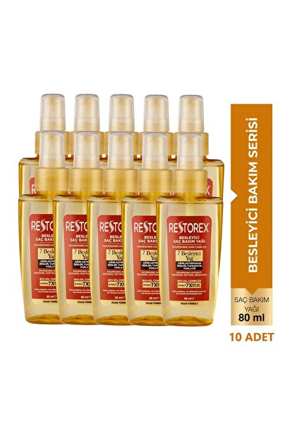 Restorex Besleyici Bakım Yağı 10x80 Ml - 7 Besleyici Yağ Göz Alıcı Parlaklık ...
