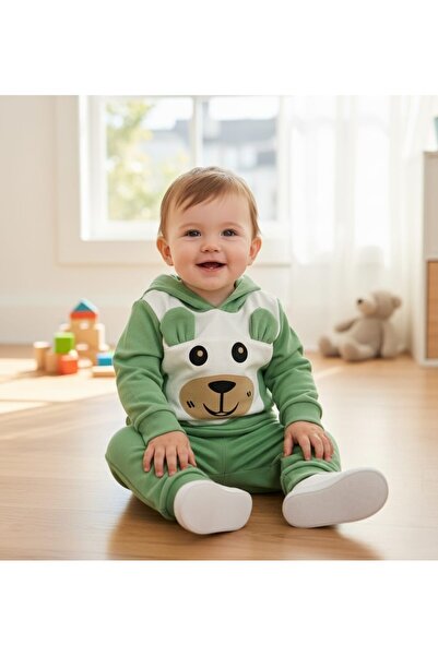 FURYATEX cu glugă Ursuleț cu imprimeu Trening pentru băieți Set din două pies...