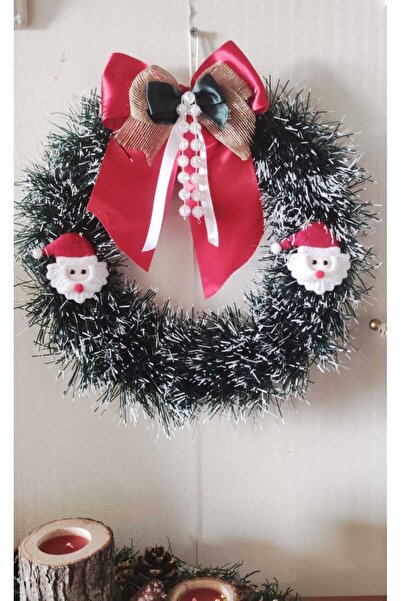 HS Dizayn NOEL BABA DETAYLI YILBAŞI KAPI SÜSÜ. ÇELENGİ