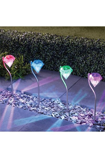 Avex Lampa Solara estetica exterioara de gradina RGB LED tip "lampadar"