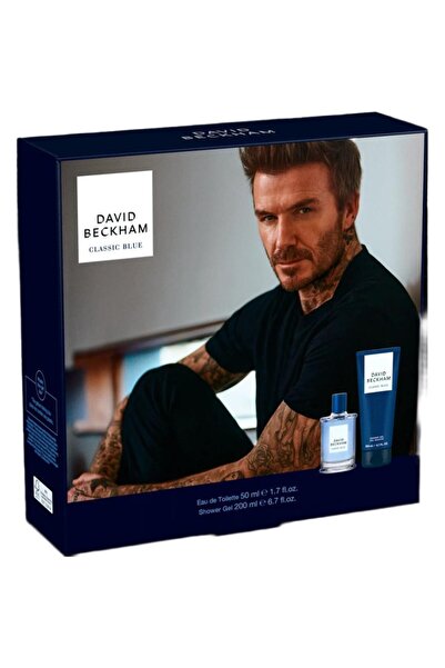 David Beckham Men's Gift Set Classic Blue, Eau de Toilette 50 ml, Shower Gel 200 ml