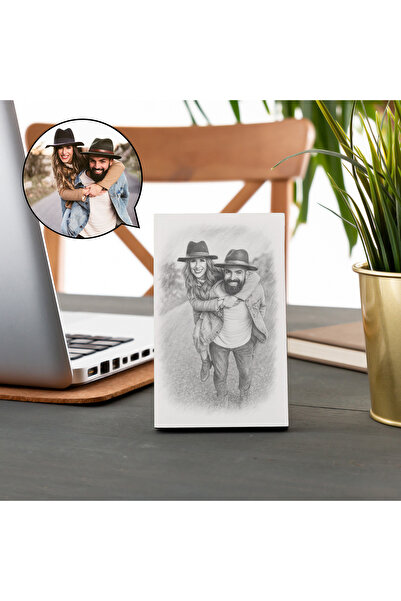 Hediyesepeti Photo Charcoal Design Desktop Frame - Variant 68963