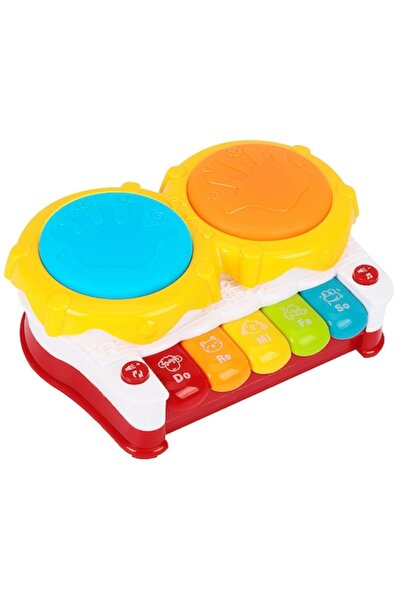 Jumbo Baby Set muzical pentru tobe și pian, multicolor, 2 suprafețe de tobă, ...