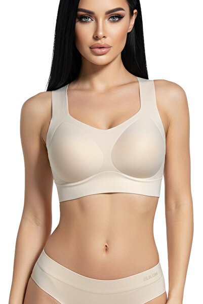 elilom حمالة صدر داعمة بدون أسلاك، مقطوعة بالليزر - خياطة مخفية ، غير مرئية، لا تترك أثراً، يبرز انحناءات الجسم - أدين