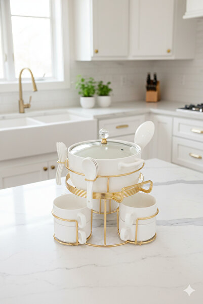 Generic Soup pot set with serving bowls