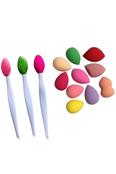Mugan 3 Peeling Brushes + 3 Makeup Sponges
